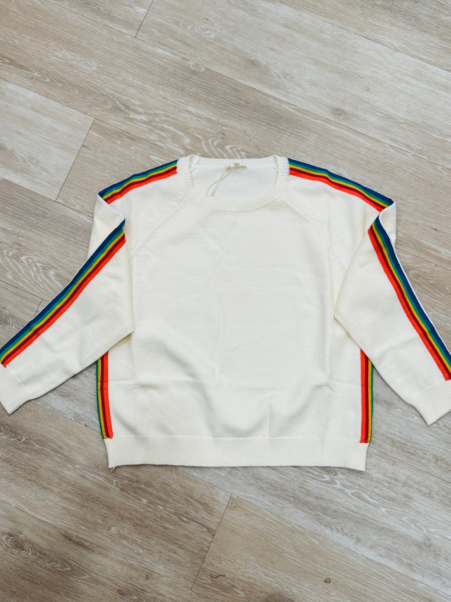 Over the Rainbow Sweater- White