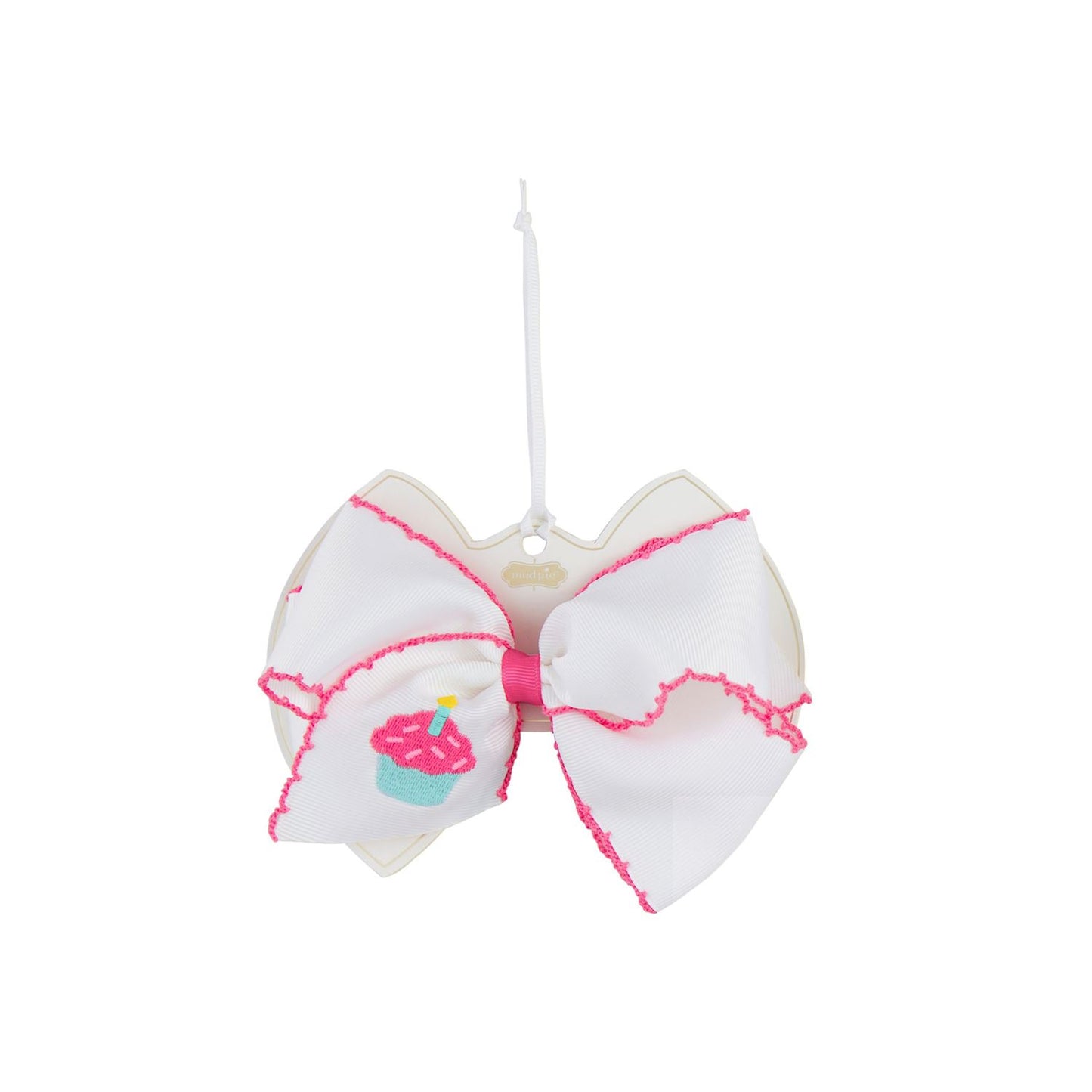Cupcake Embroidered Bow