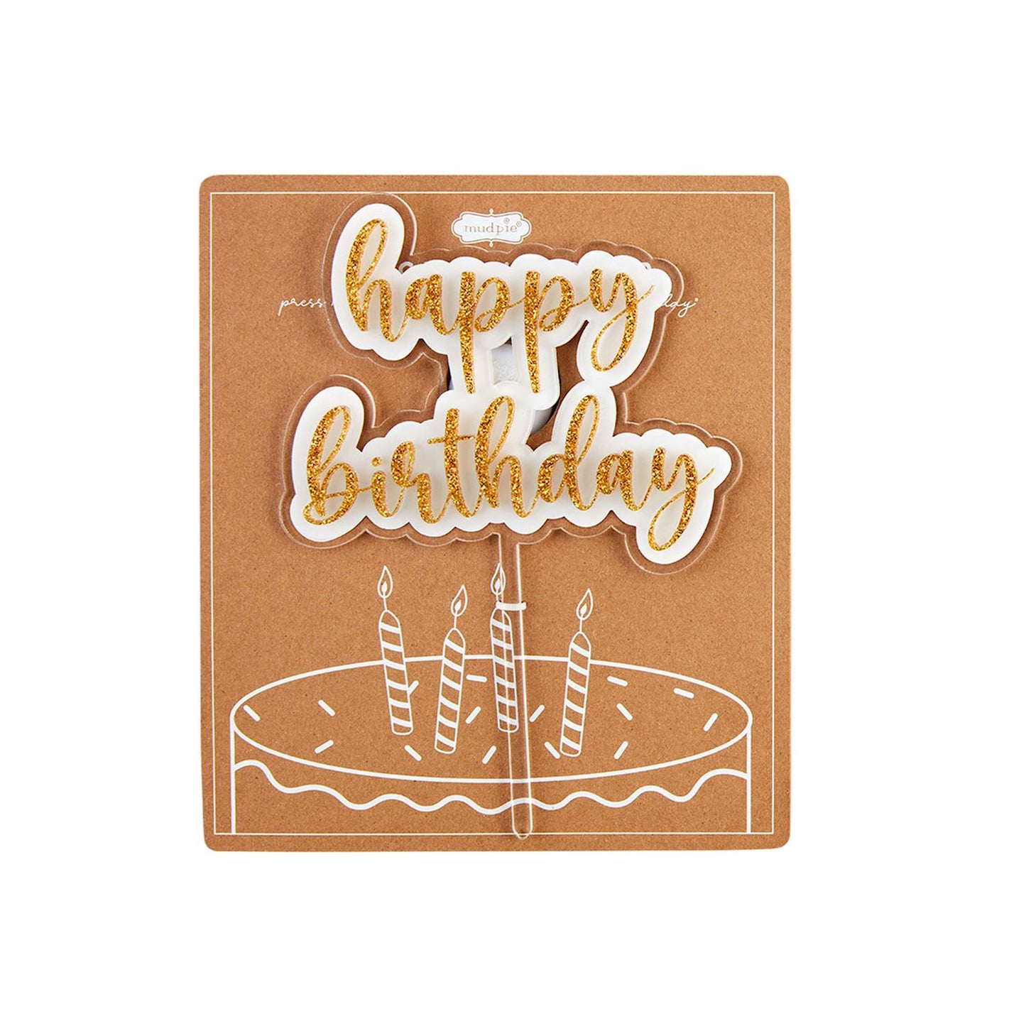 Birthday Cake Toppers-Gold