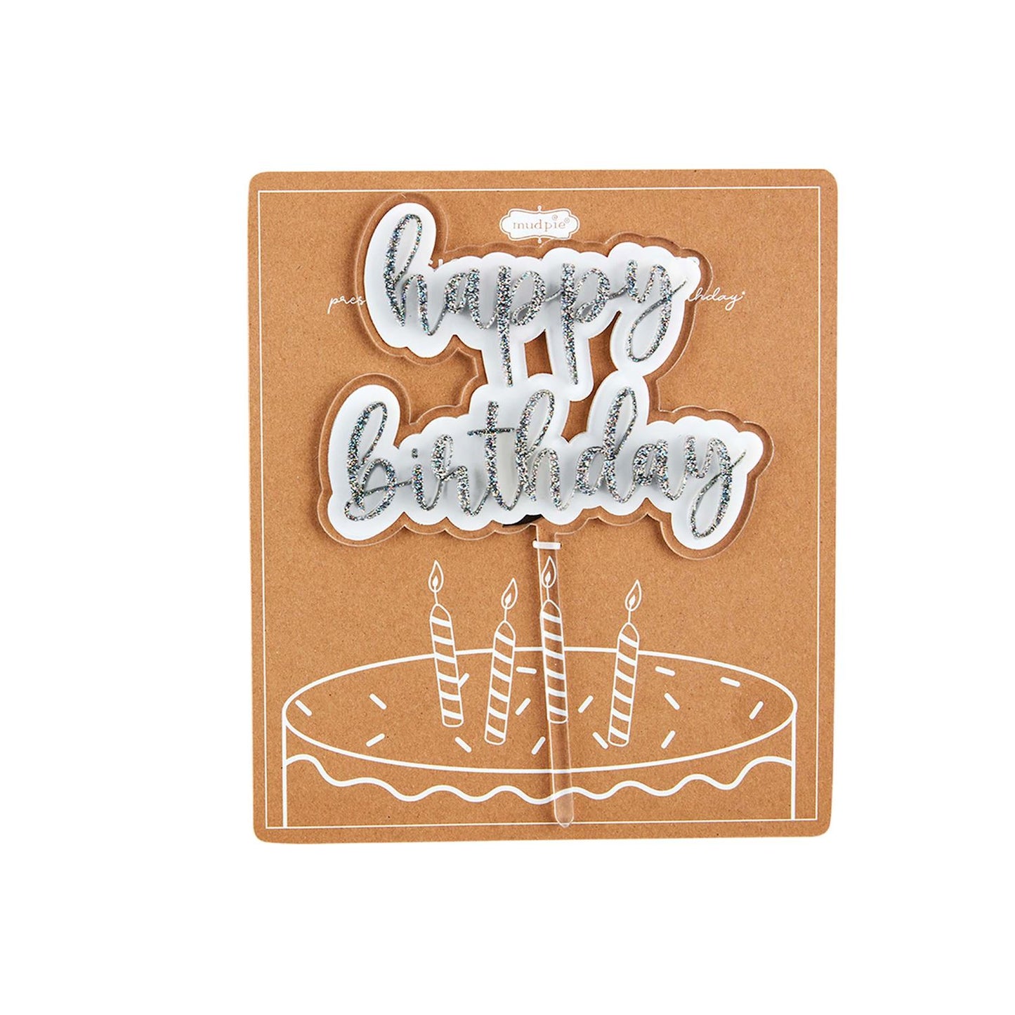 Birthday Cake Toppers-Silver