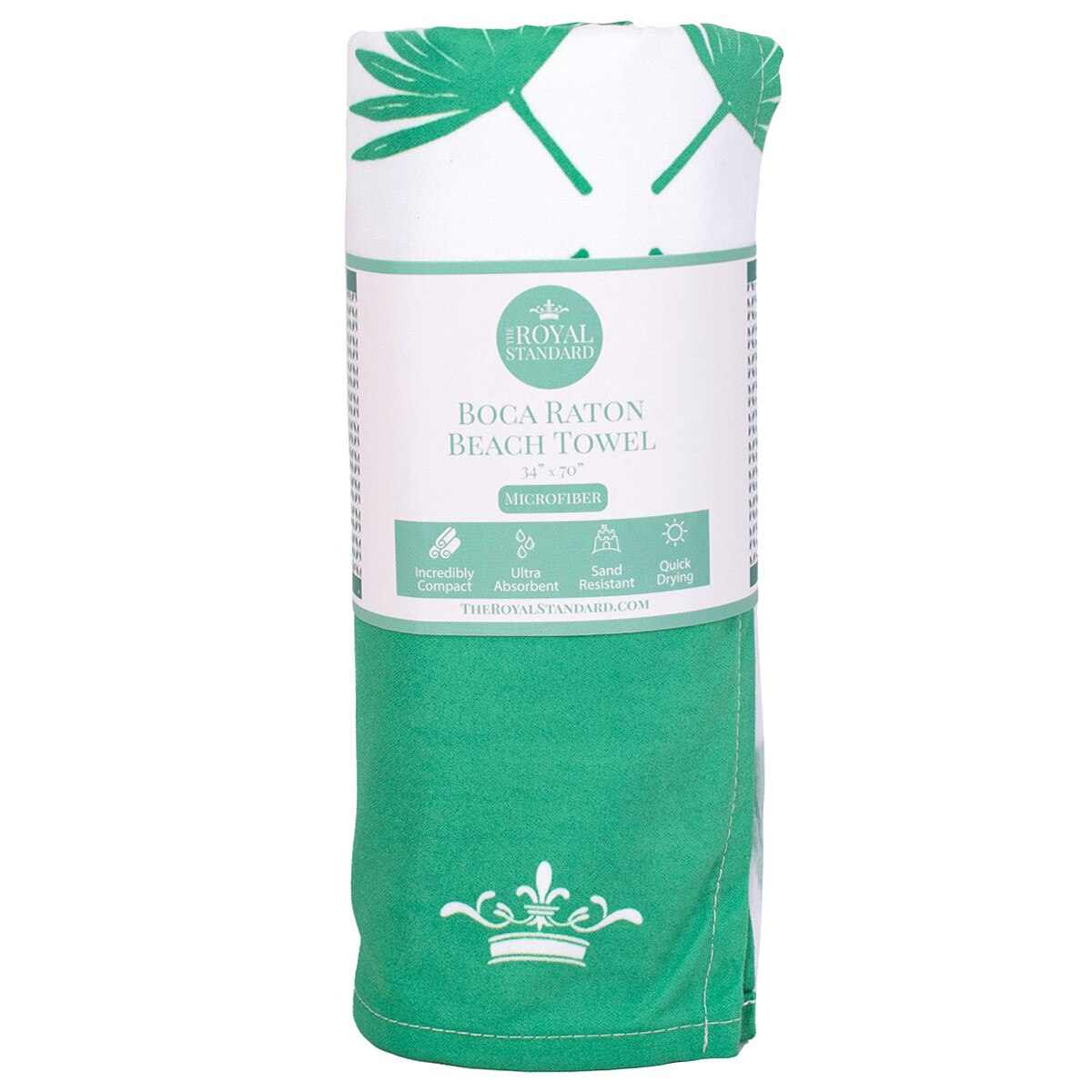 Boca Raton Beach Towel in Emerald