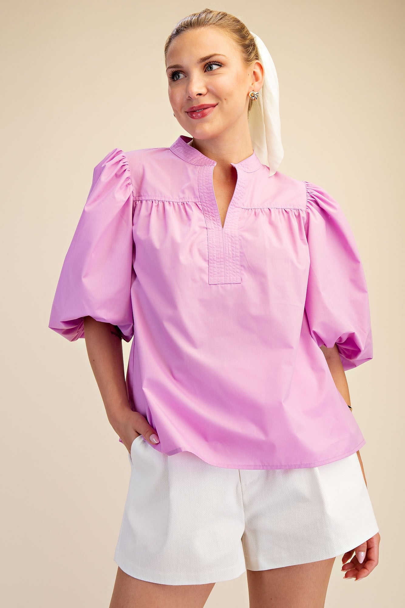 The Laurel Blouse in Lavender