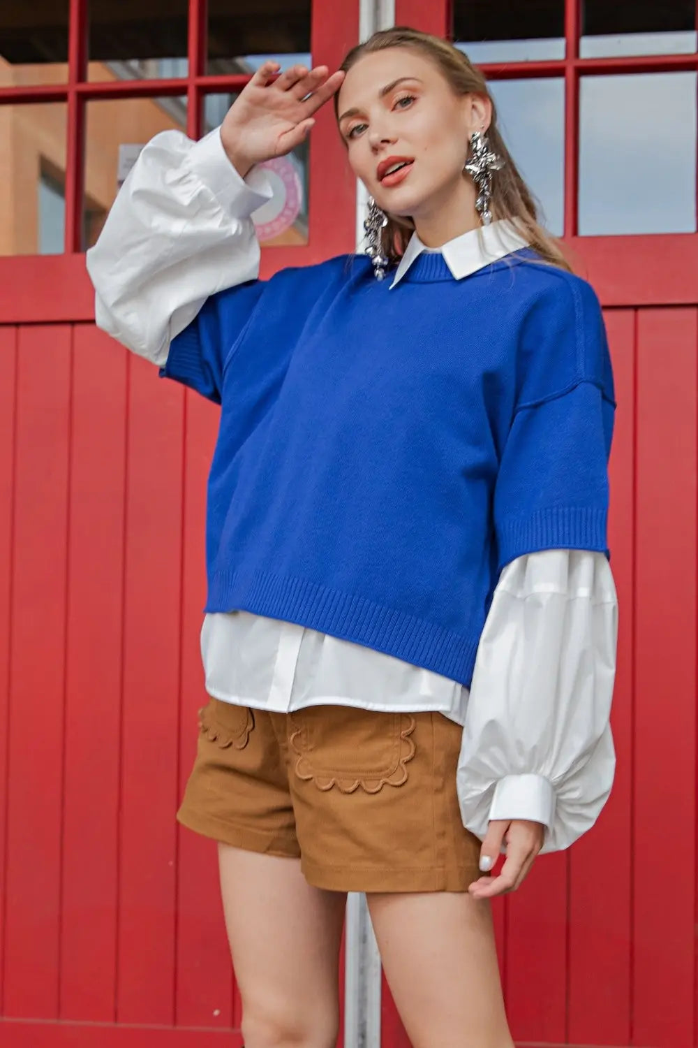 Crew Neck Sweater in Royal