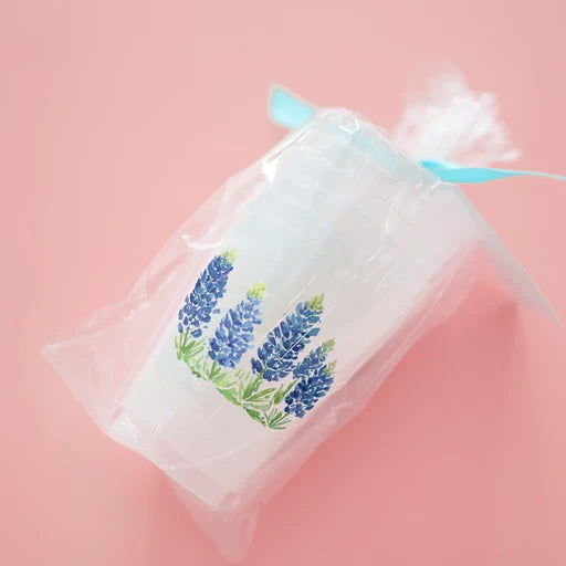 Bluebonnet Fields Frosted Cups | Set of 6