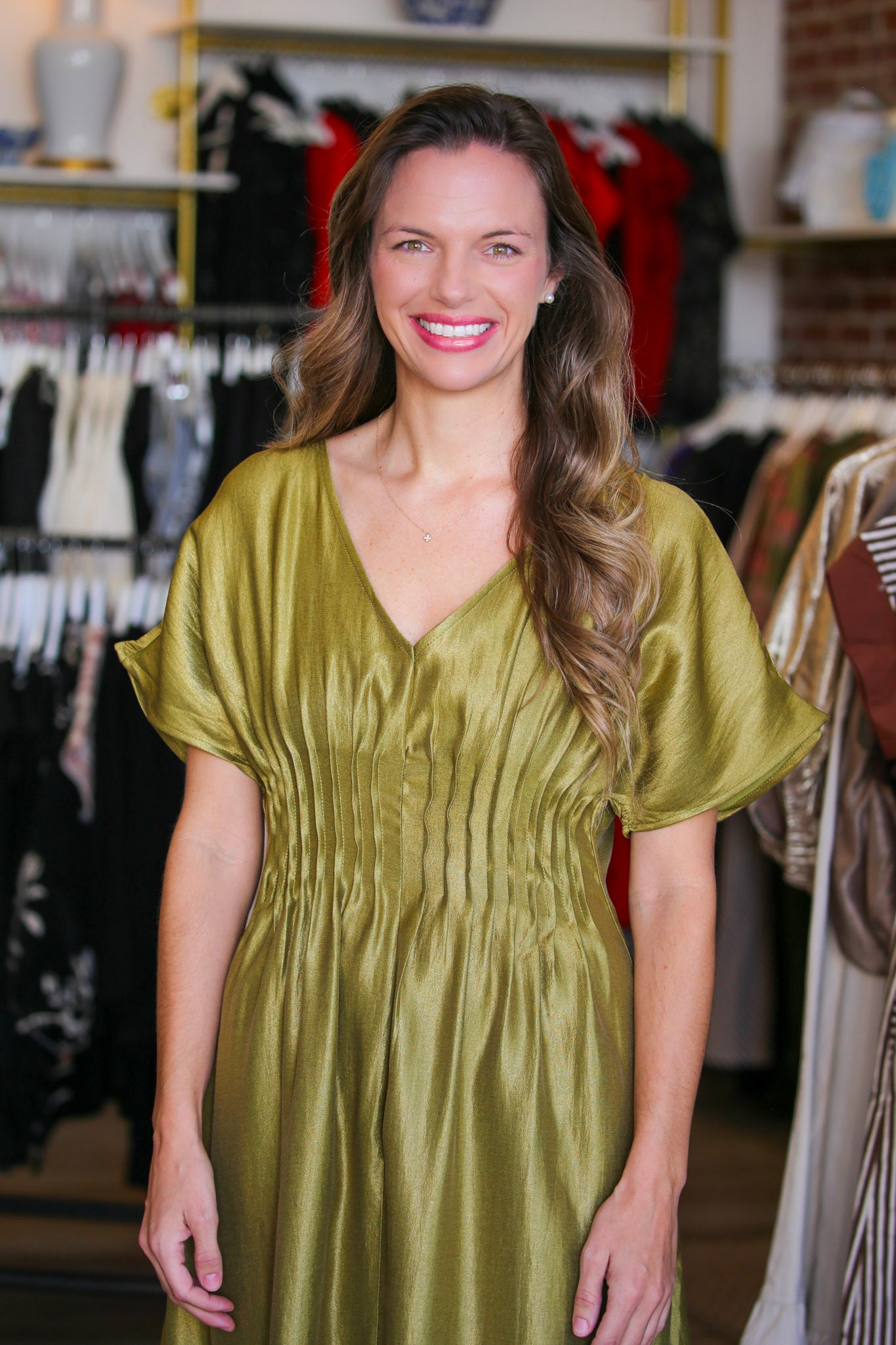 The Lydia Maxi in Olive