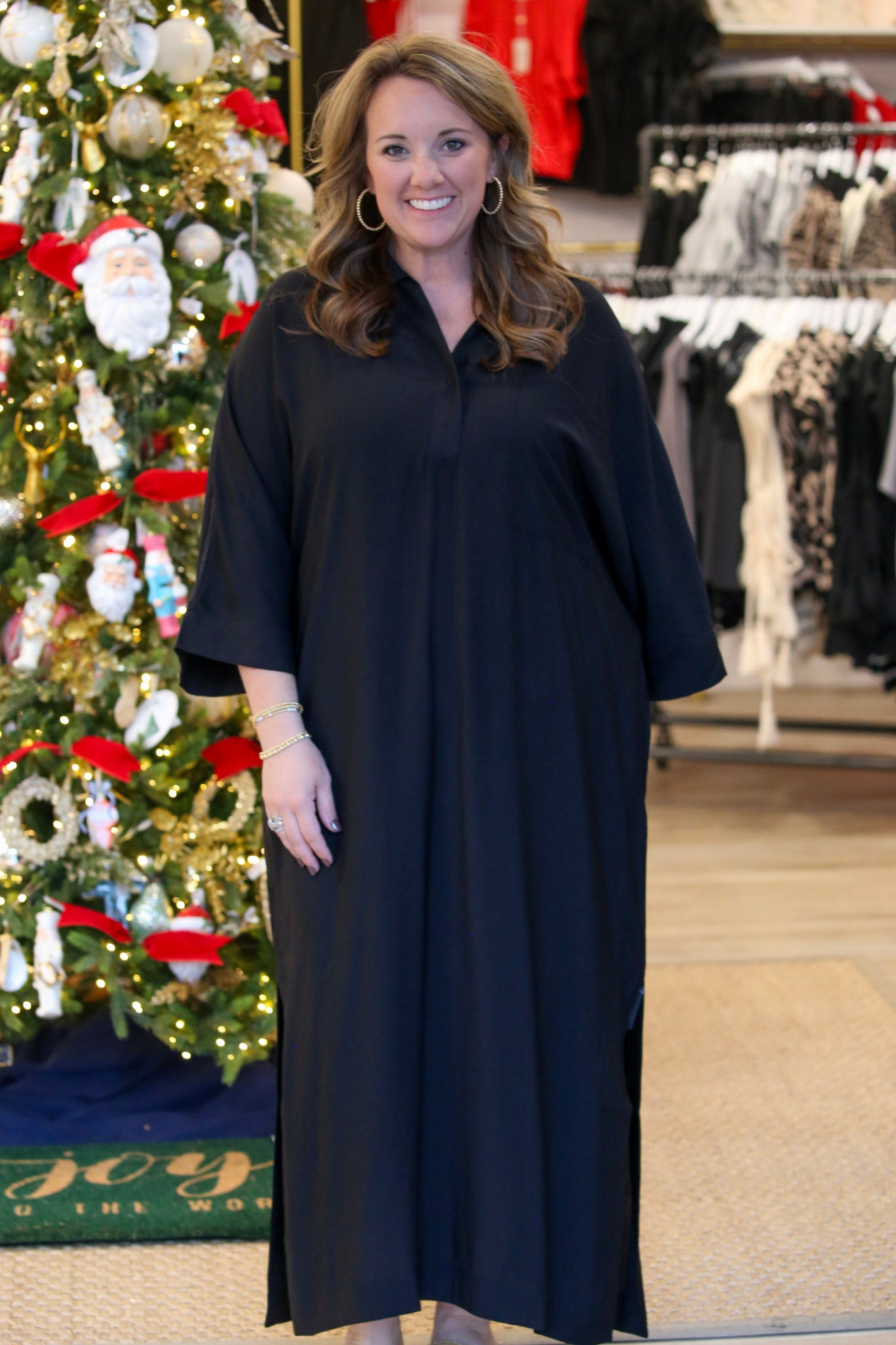 The Arden Midi Dress-Black