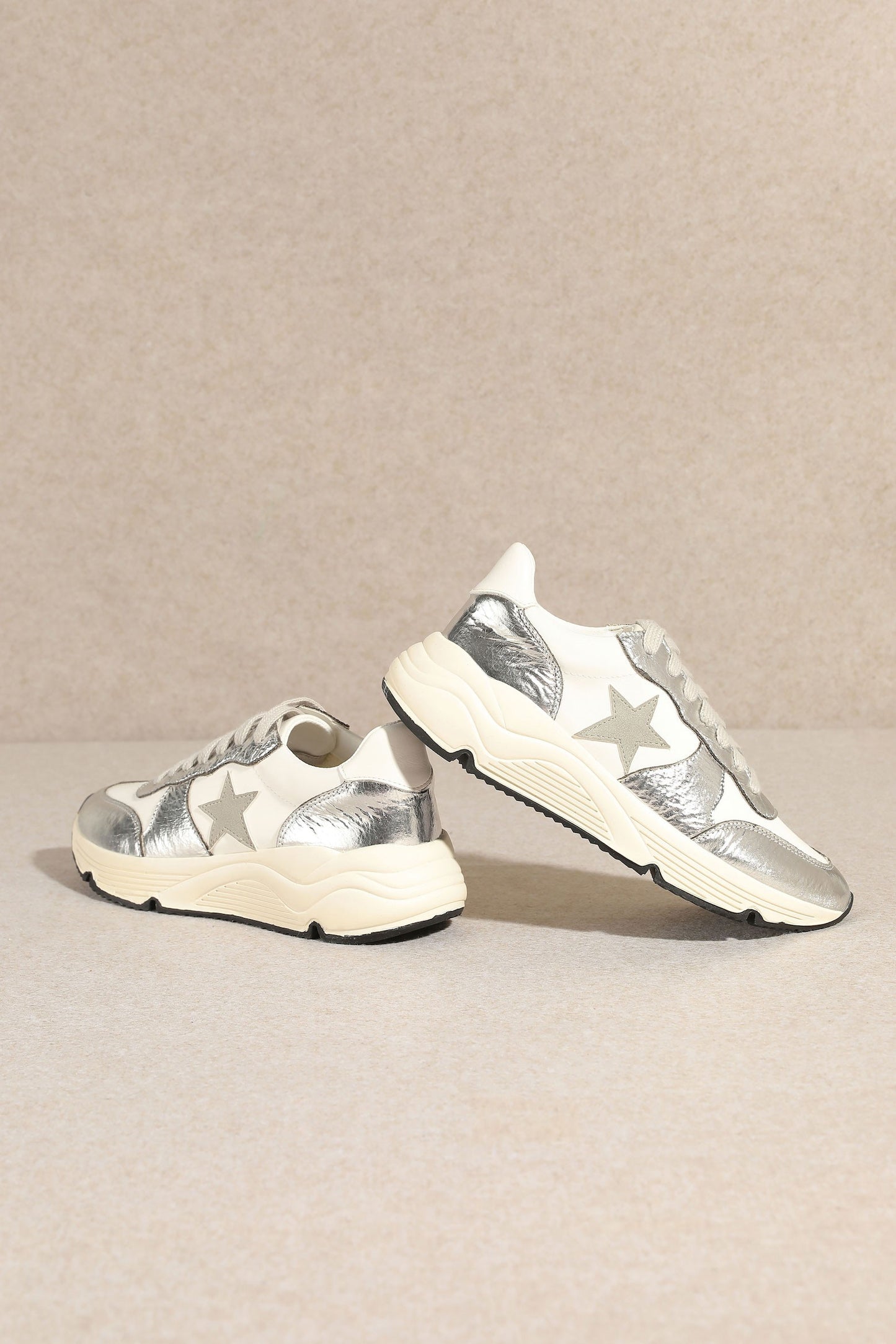 The Cosmo Sneaker in Silver