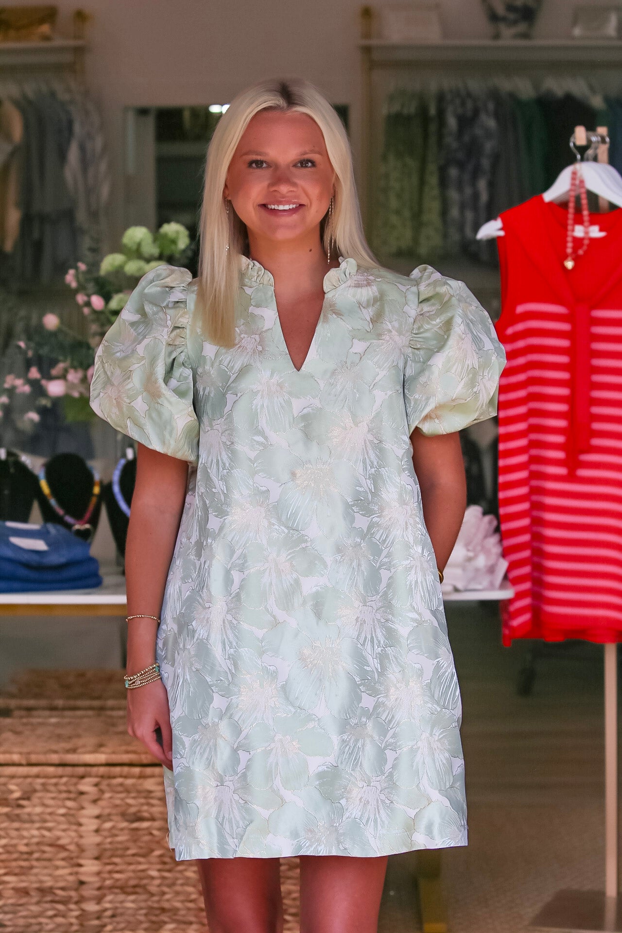 The Skylar Bloom Dress in Sage