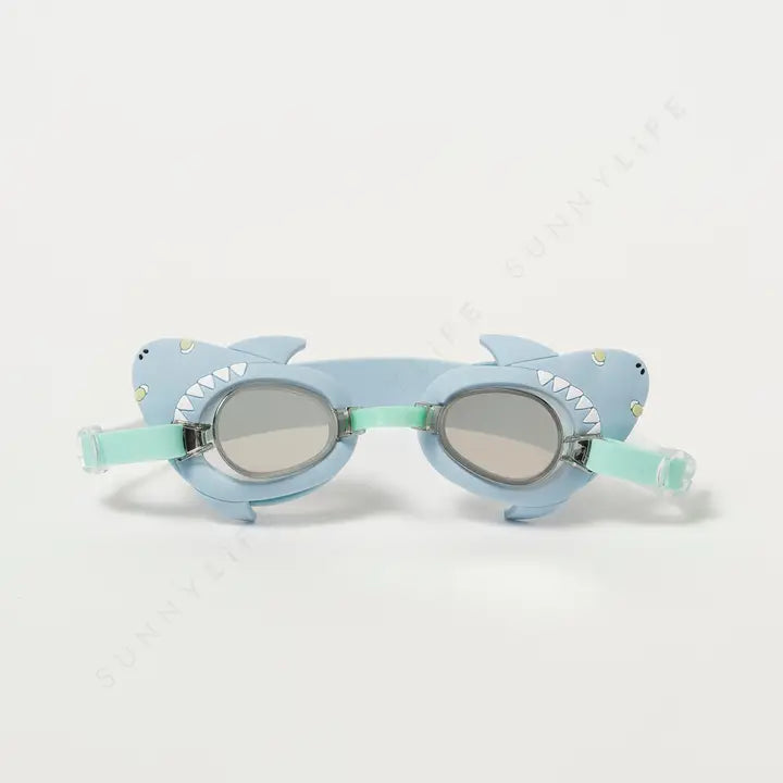Salty the Shark Mini Swim Goggles Aqua