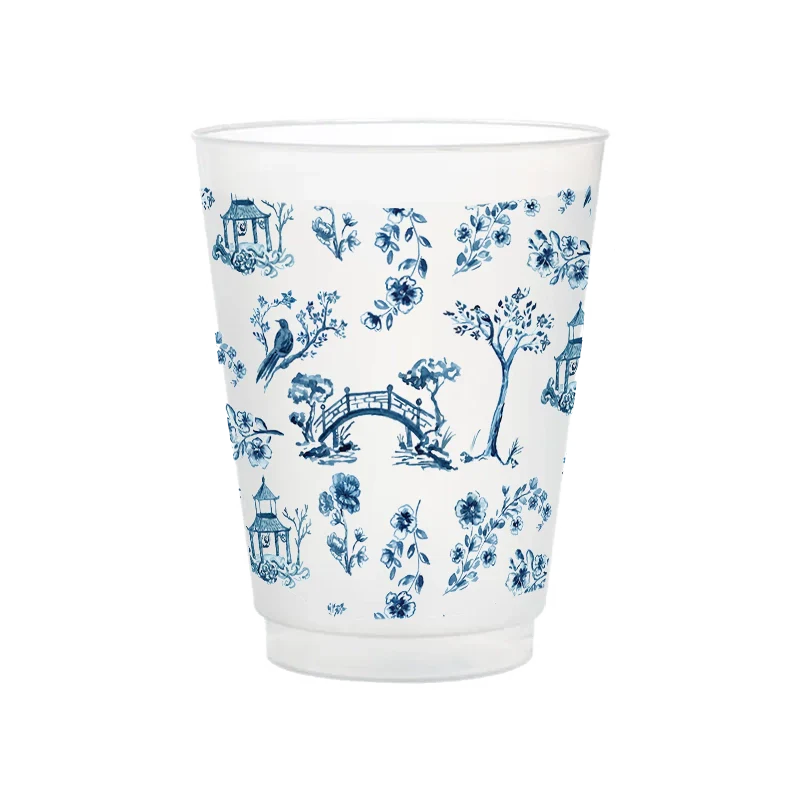 Chinoiserie Frosted Cup | Set of 6