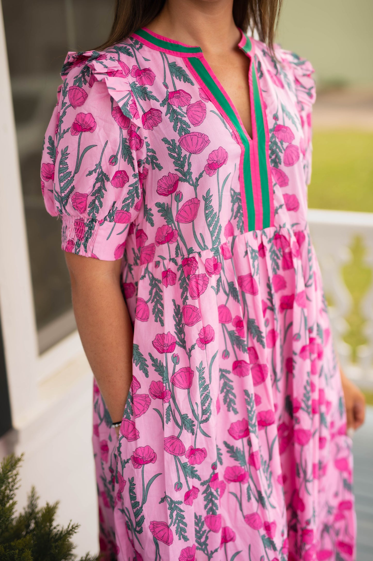 The Kimi Midi Dress in pink