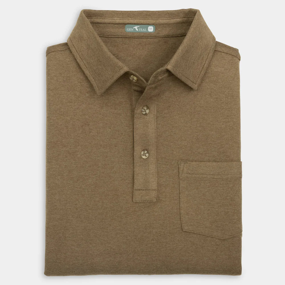 GenTeal Teak Wander Long Sleeve Polo