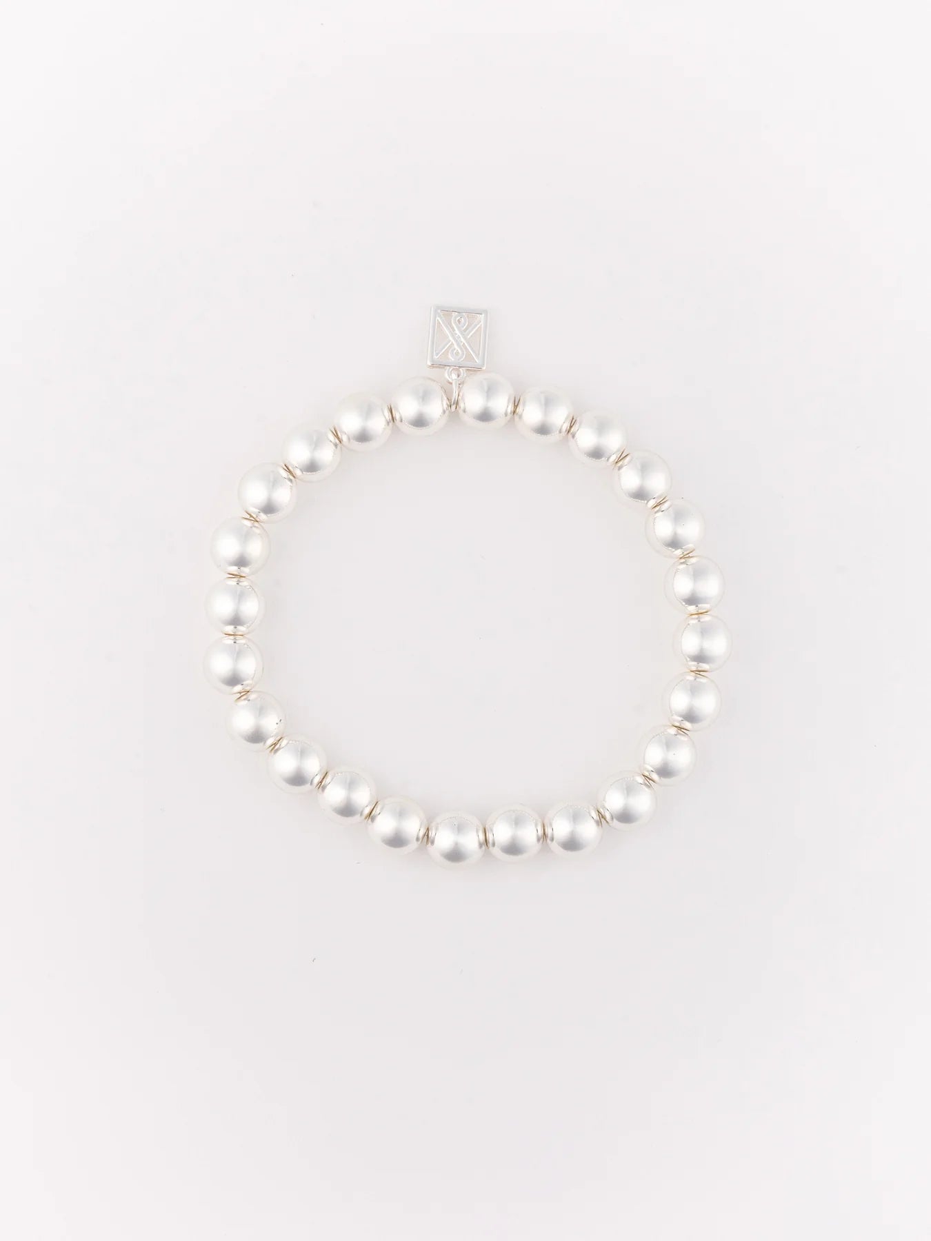 Rylan Bracelet |Shiny Silver 8mm