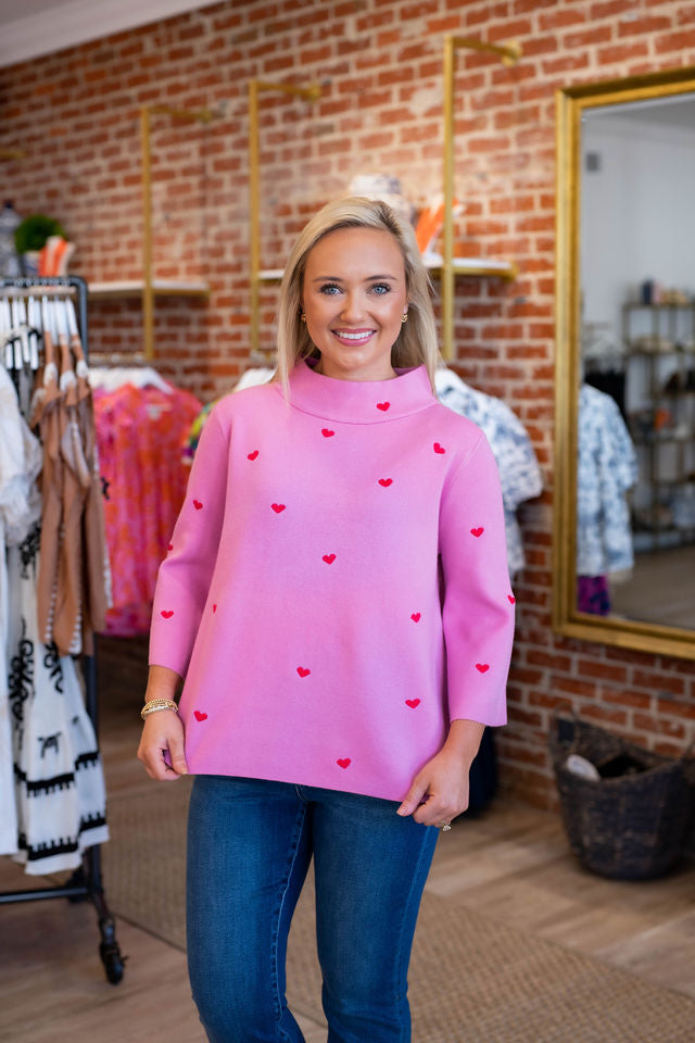 The Love Struck Sweater in Pink