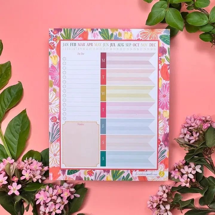 Dreamy Floral • Weekly Planner Notepad