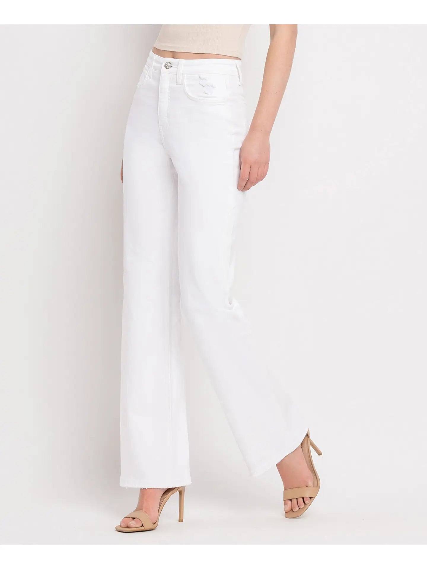 90's Vintage Flare in Optic White