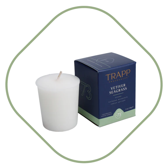 Vetiver Seagrass votive candle