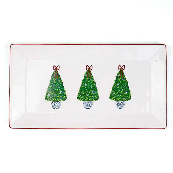 Grand Christmas Tree Rectangle Platter