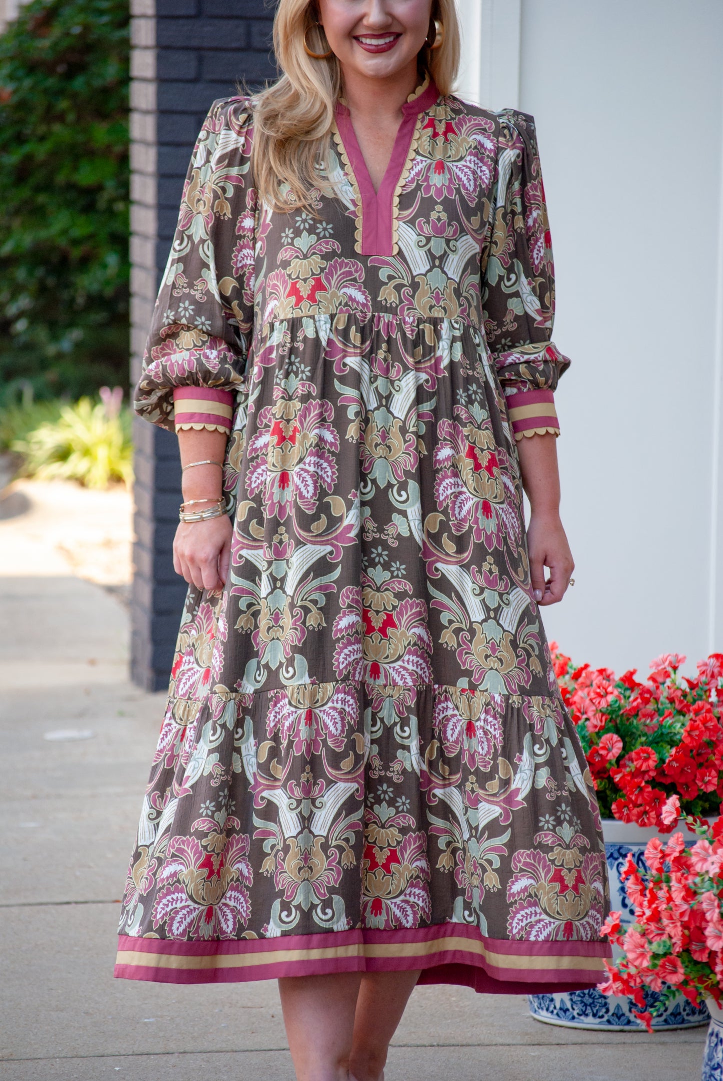 The Harvest Moon Midi in Brown Mix