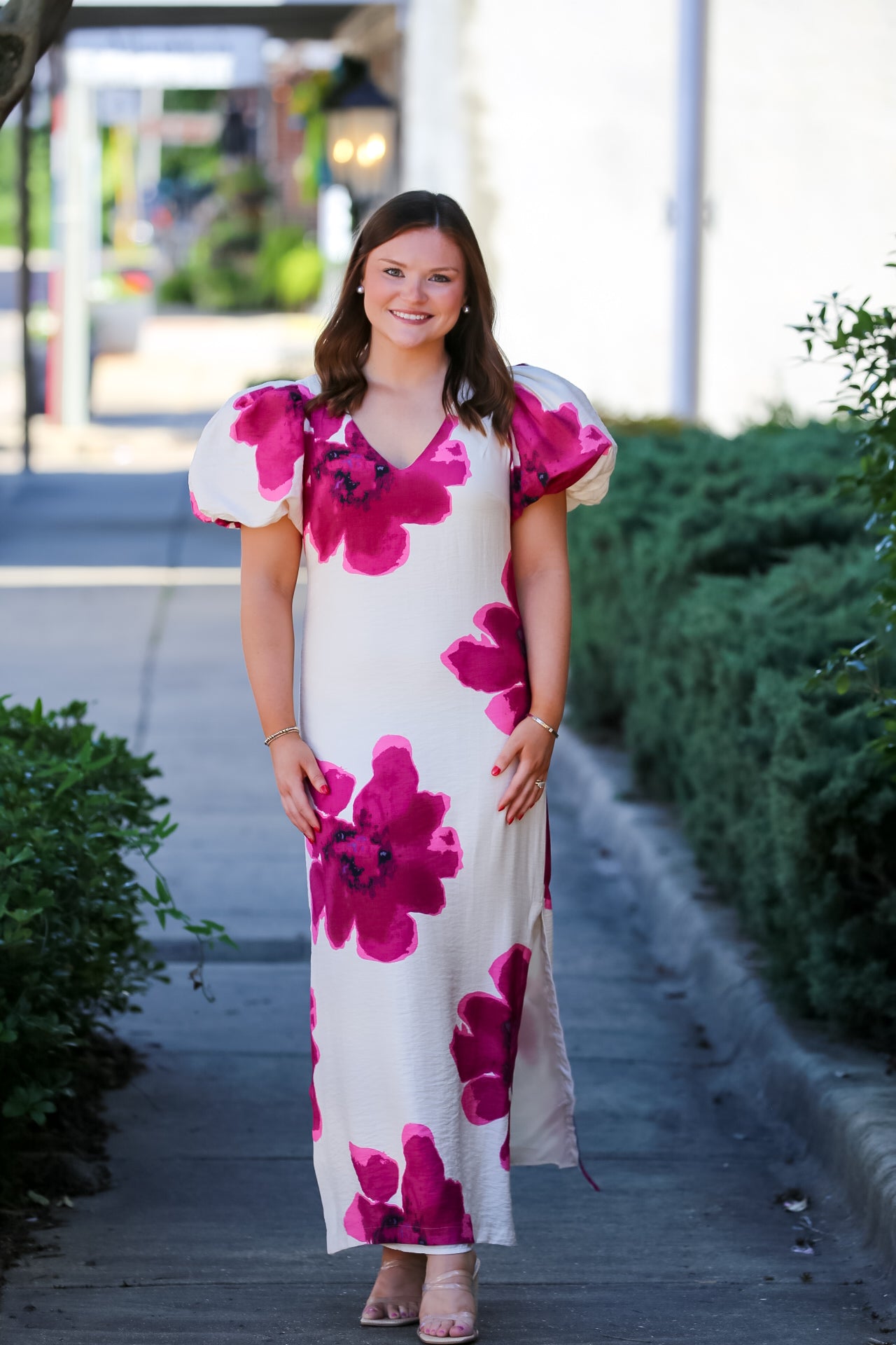 Painted Petals Maxi in Fuschia