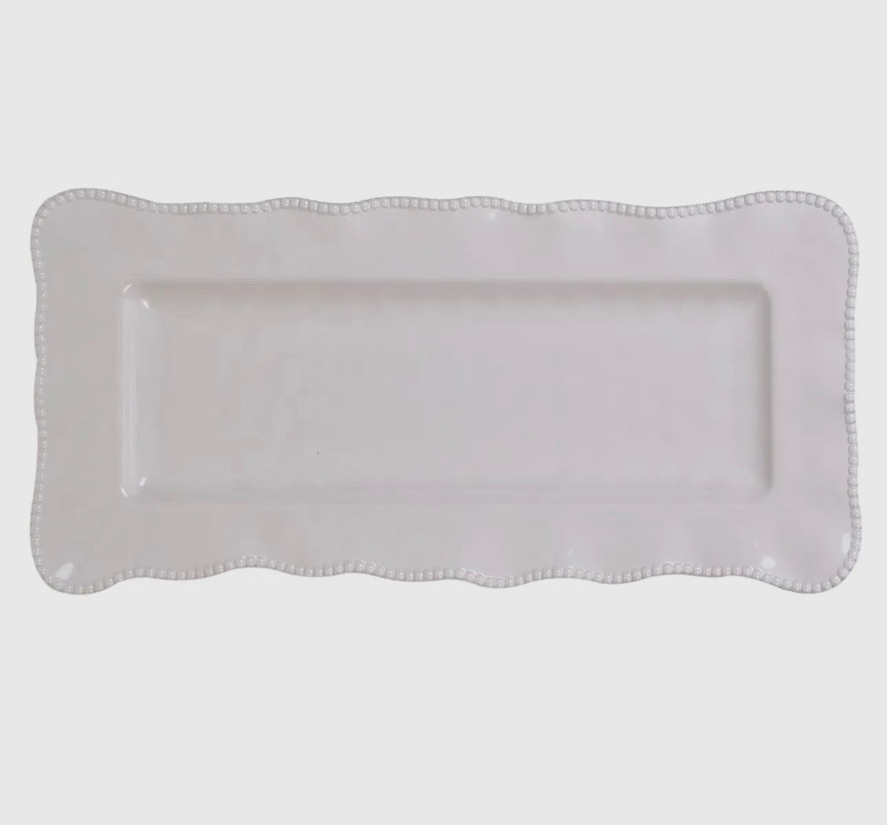 Perlette Cream Melamine Rectangular
Platter 19 in X 9 in
