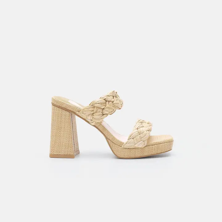 Chloe Natural Raffia Heel