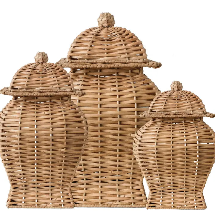 Enchanted Square Wicker Jar