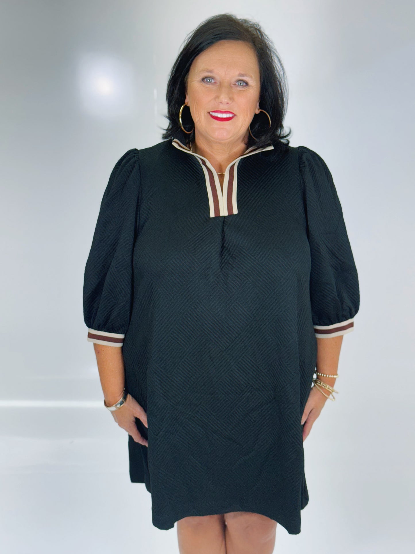 The Sloan Dress in Black Curvy