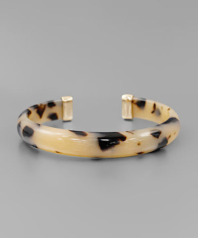 Resin Twotone Cuff-Tortoise