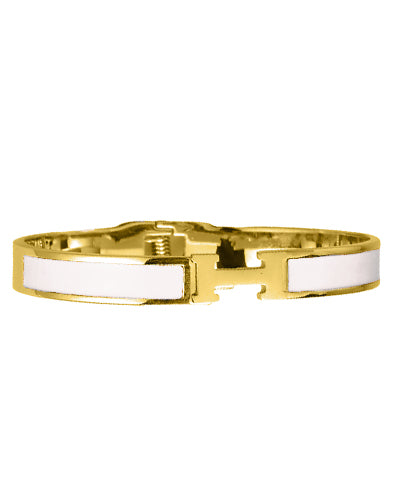 The Catasha Bangle in White