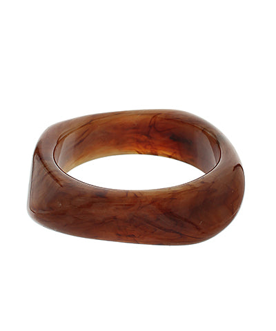 Acrylic Bangle Bracelet-Brown