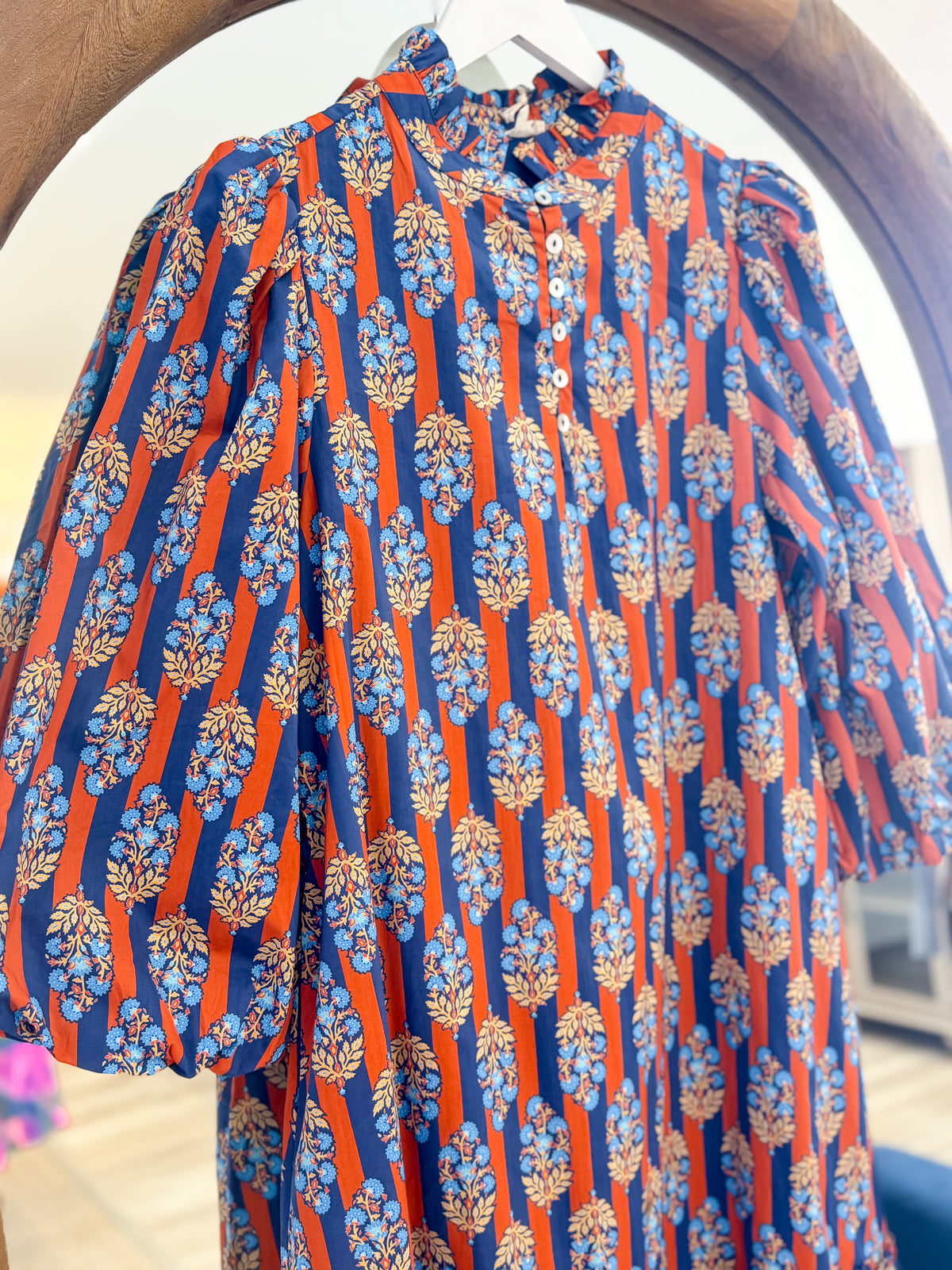 The Country Roads Dress in Navy Mix