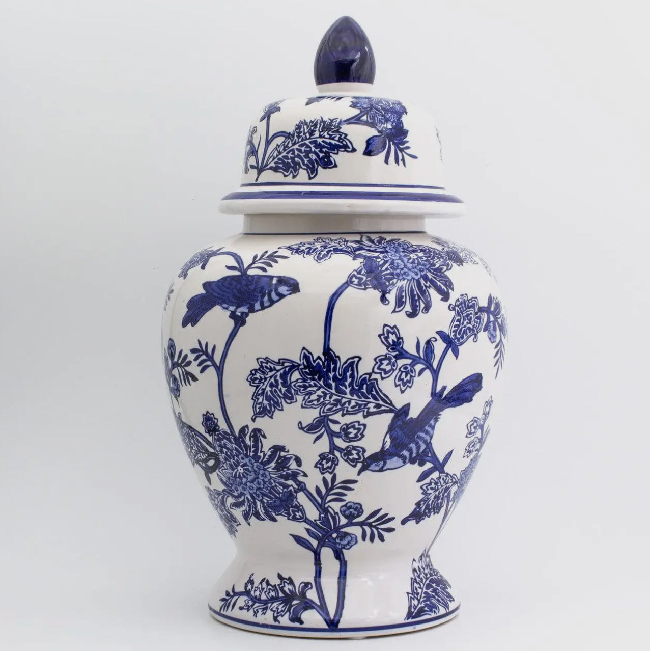 Garden Bird & Blossom Ginger Jar