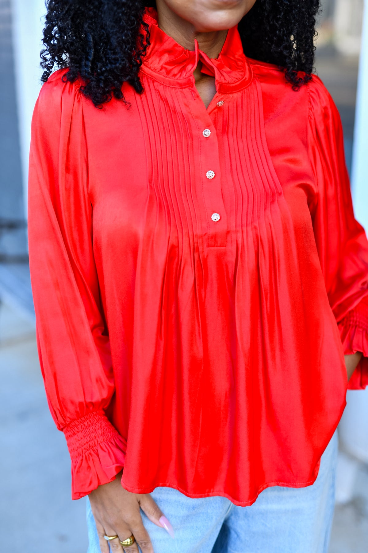 The First Impression Top in Red