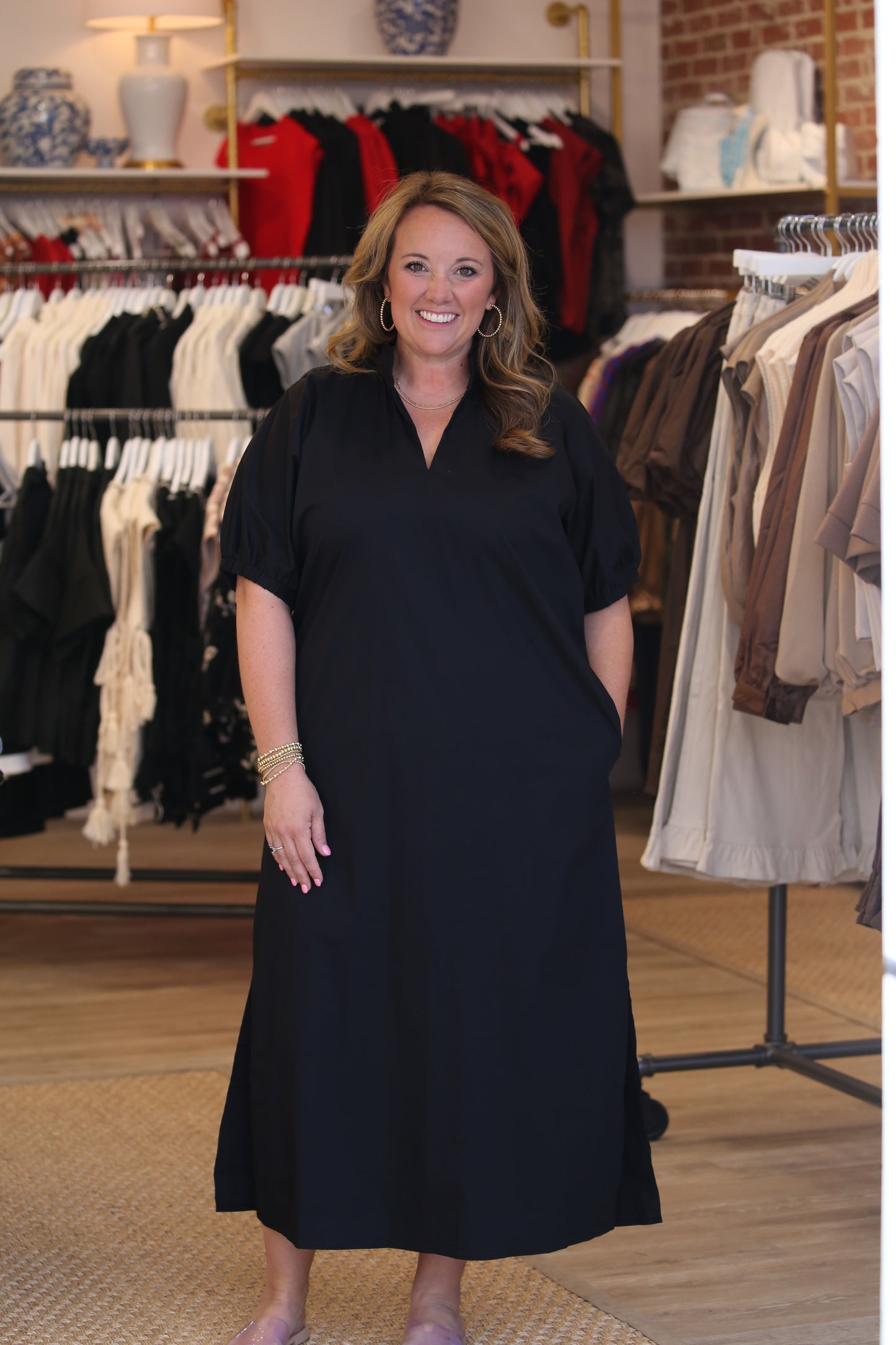 The Camden Midi in Black-Curvy