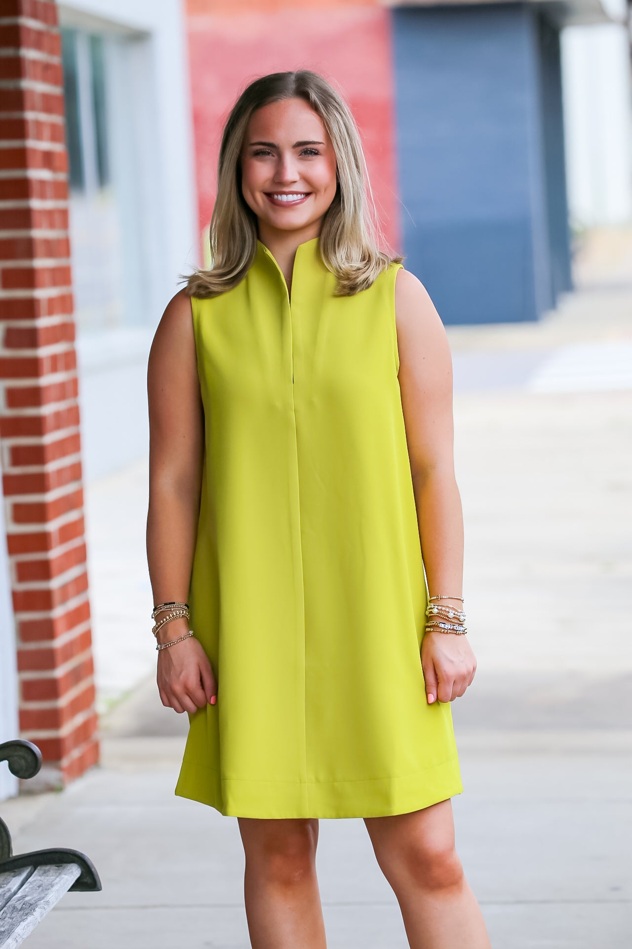 The Social Hour Dress in Lime