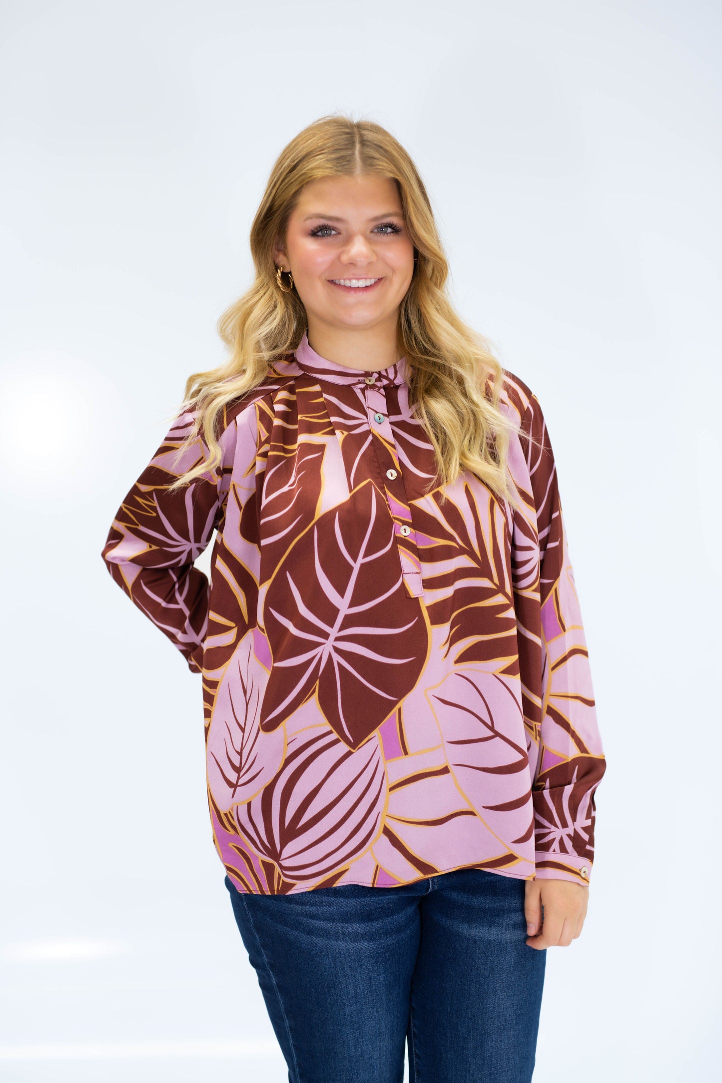 The Autumn Palm Blouse