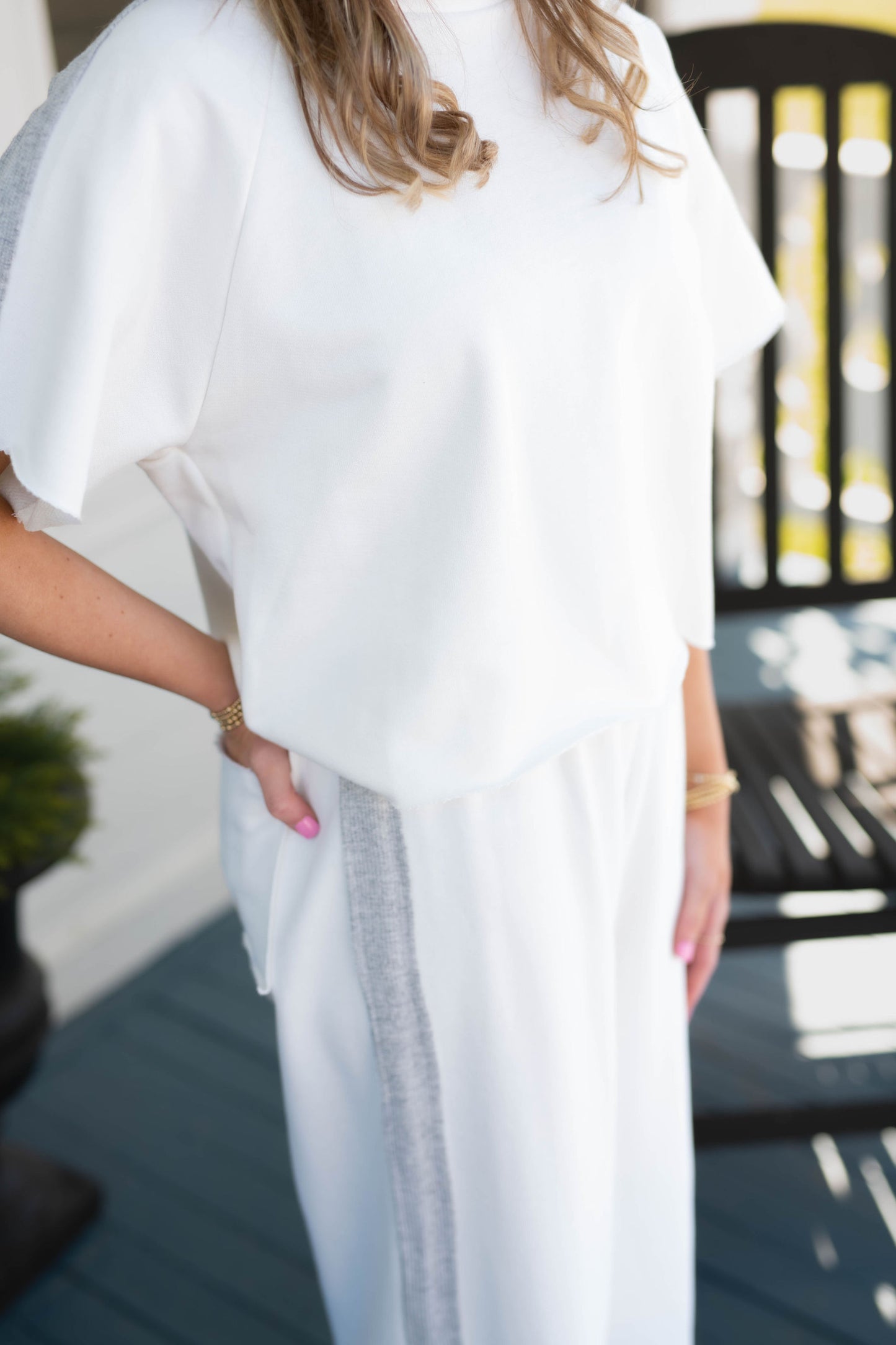 Casual Top and Bottoms Tracksuit Set