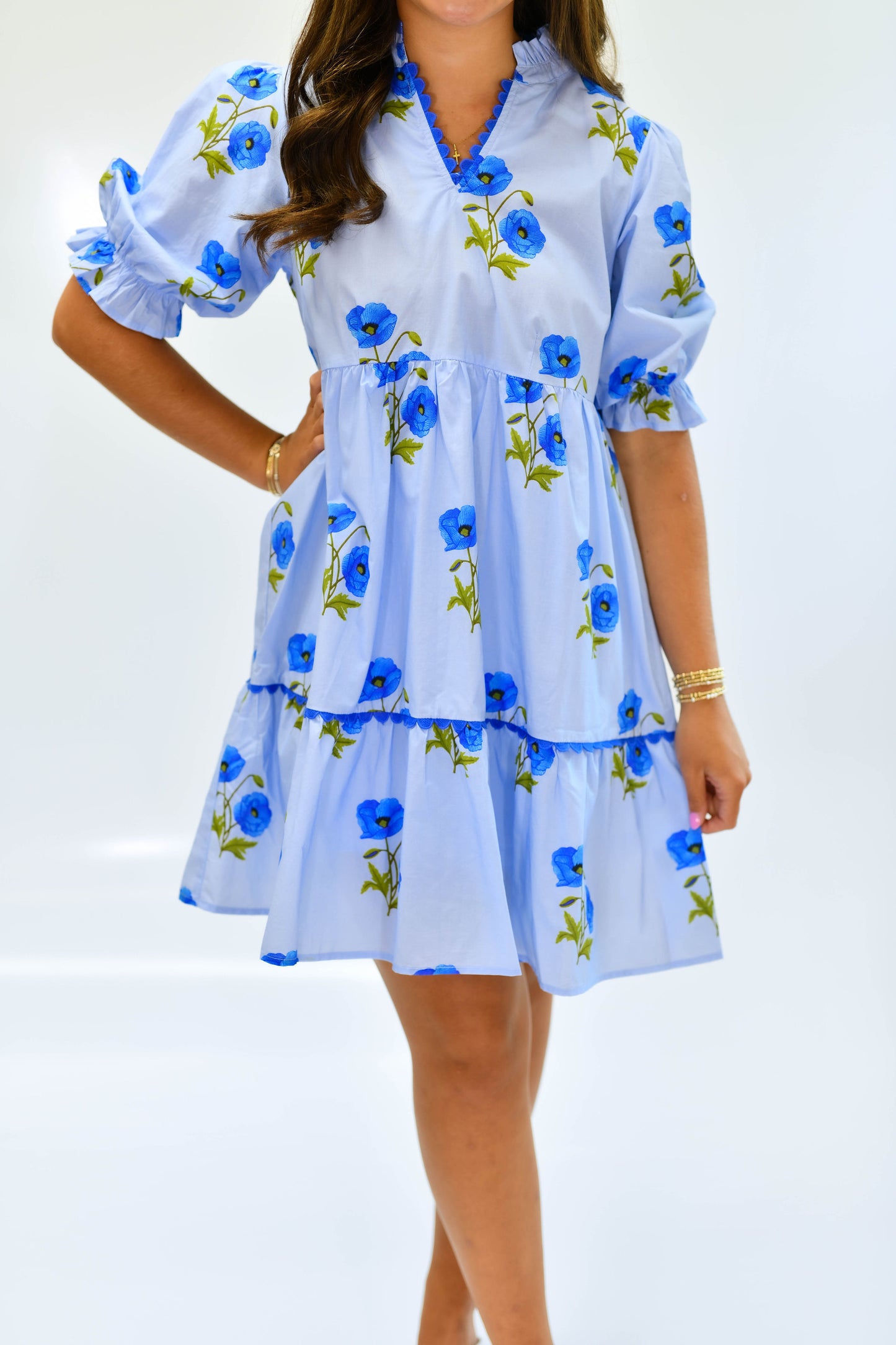 Floral Tiered Mini Dress