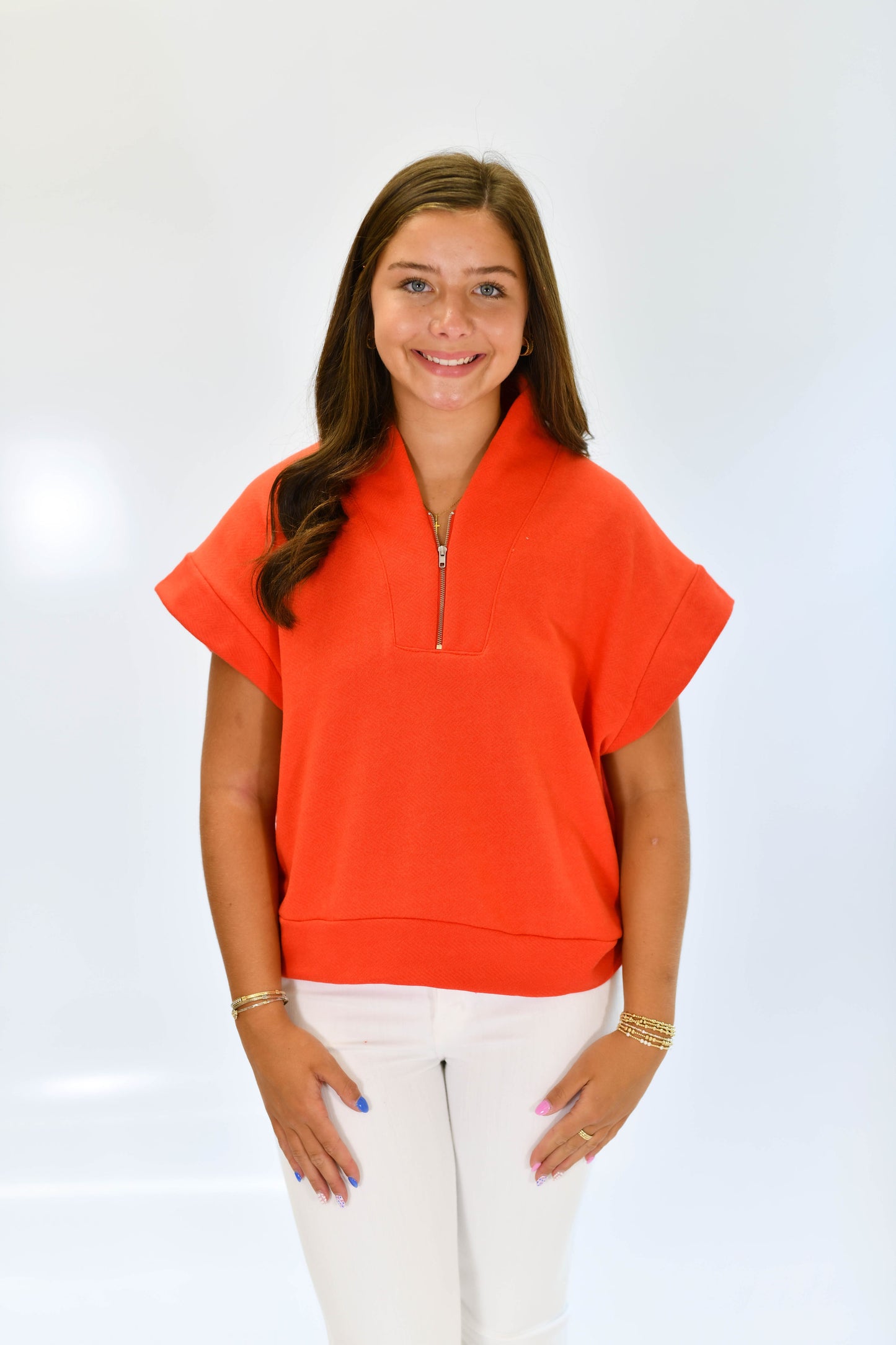 The Terry Pullover in Red