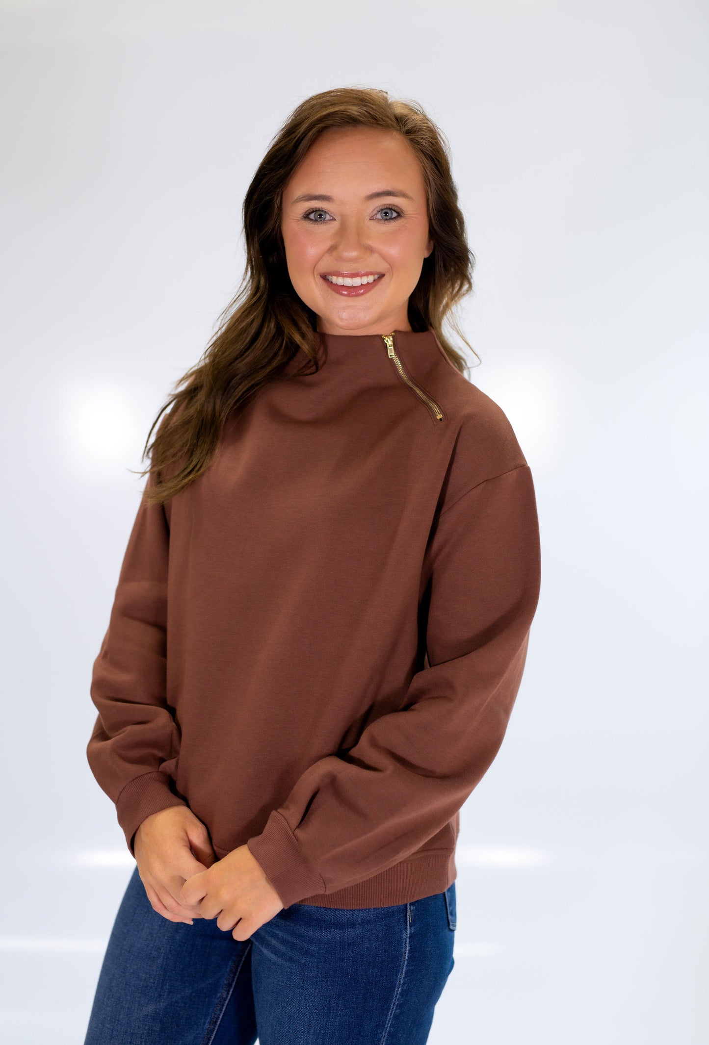 The Cocoa Zip Pullover