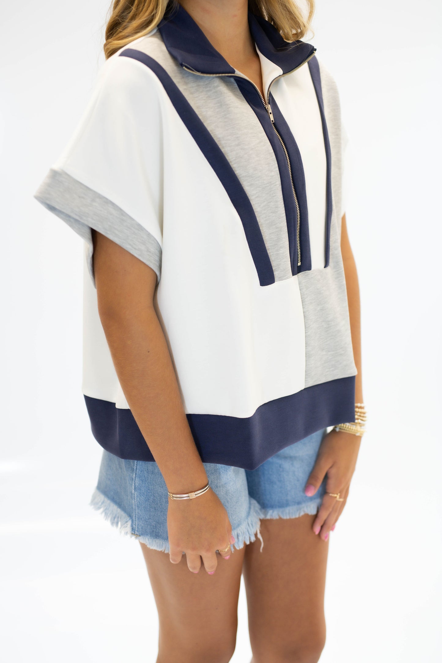 The Navy Half Zip Pullover