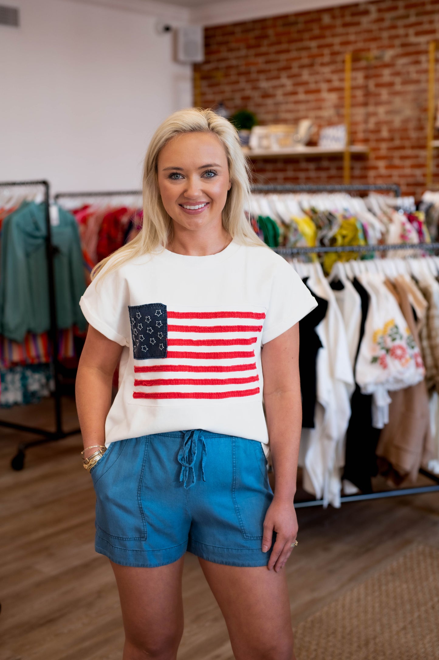 The Abbie Washed Denim Short