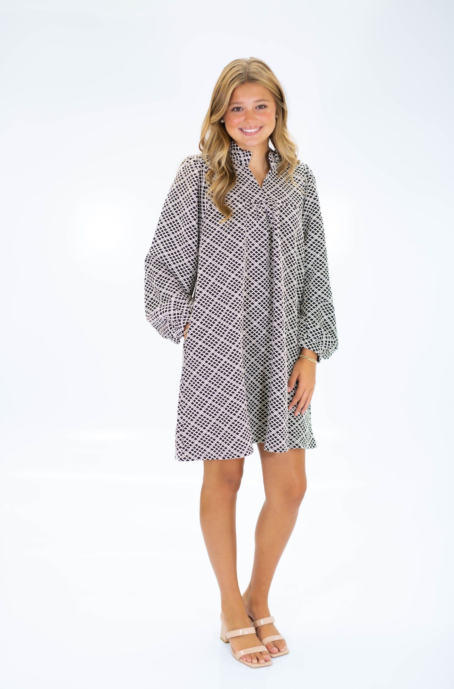 The Checkmate Dress in Black