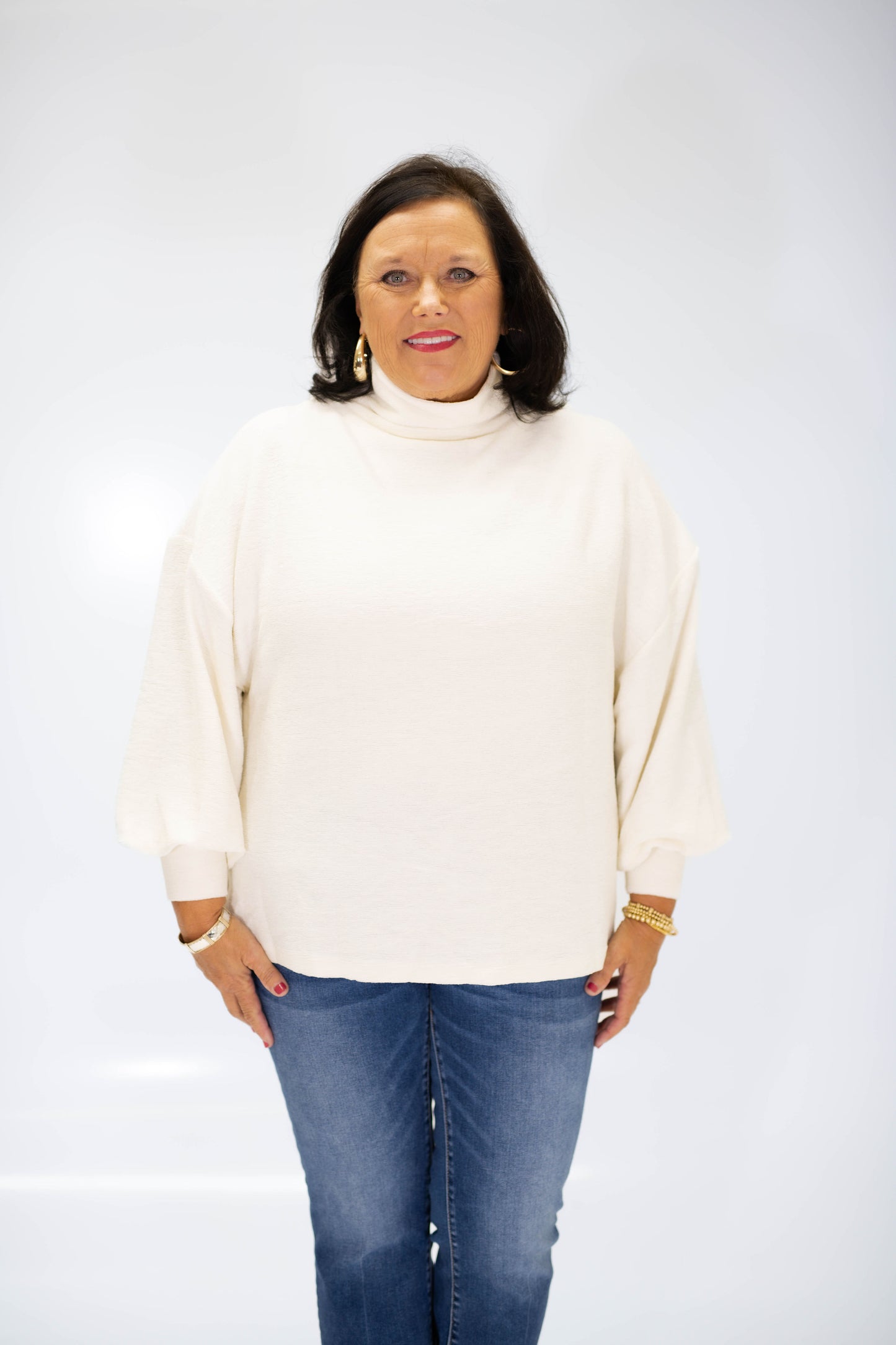 Daily Ease Sweater-White
