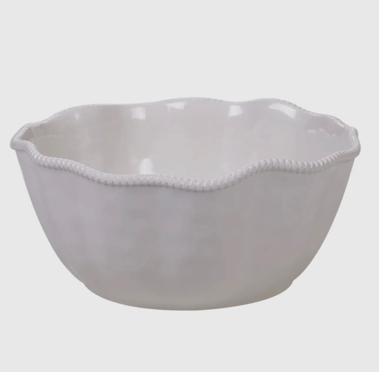 Perlette Cream Melamine Deep Bowl 11 in X 5 in