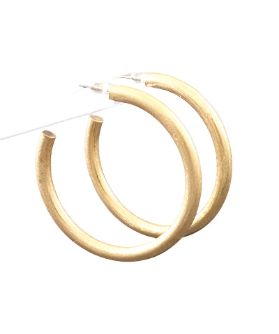 Worn Gold Open Hoops