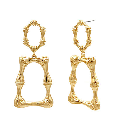 Gold Bamboo Earrings