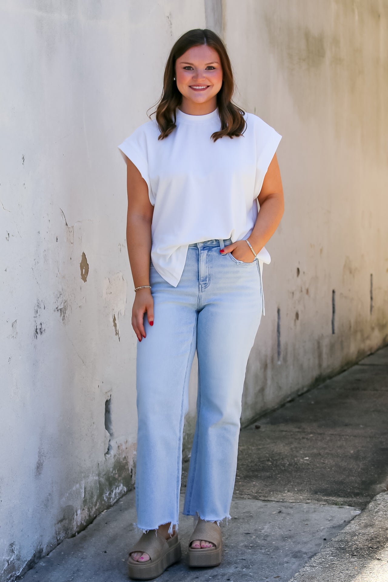 Everyday Pullover Top in Ivory
