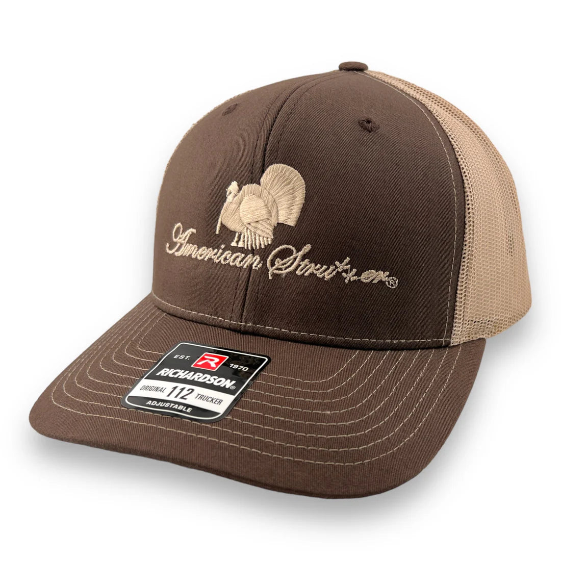 'Flatline' Snapback Hat-Brown and Tan